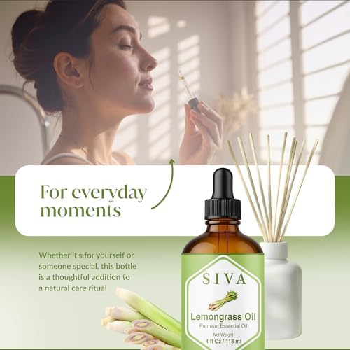 Siva Frankincense Essential Oil - 4 Fl Oz – 100% Natural Boswellia Serrata Oil - for Aromatherapy, Skin Care, and Hair C