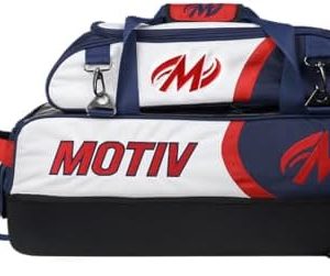 MOTIV Apex Triple Slim-Roller Bowling Bag With Shoe Bag - Compact Premium Design for Bowlers | Limited Edition Liberty T