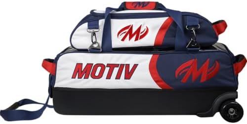 MOTIV Apex Triple Slim-Roller Bowling Bag With Shoe Bag - Compact Premium Design for Bowlers | Limited Edition Liberty T