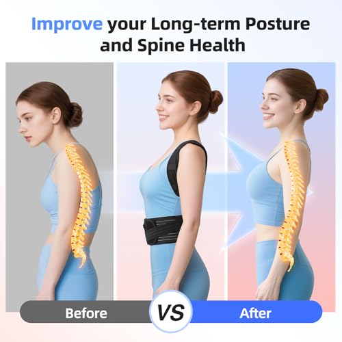 Babaka Posture Corrector for Women and Men | Full Back Support | Upper and Lower Back Pain Relief | Back Brace | Shoulde
