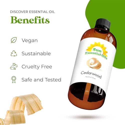 Sun Essential Oils - 4 oz Frankincense Essential Oil with Dropper for Diffuser and Aromatherapy Massage Sun Essential