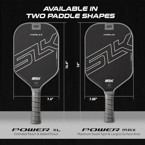 Selkirk Sport SLK Halo Raw Carbon Fiber Pickleball Paddle for Advanced Players | USA Designed | T700, 18k Ultraweave, A