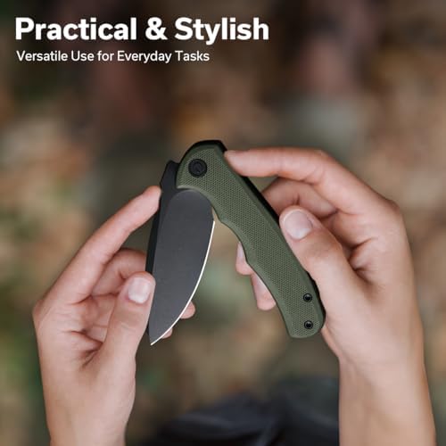 CIVIVI Mini Praxis Folding Pocket Knife C18026C-1, D2 Steel Blade G10 Handle Small EDC Knife for Men Women, Sharp Campin