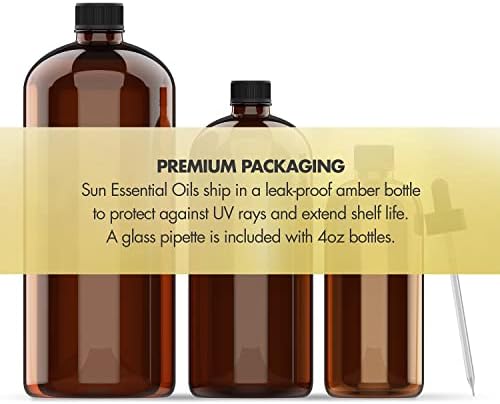 Sun Essential Oils - 4 oz Frankincense Essential Oil with Dropper for Diffuser and Aromatherapy Massage Sun Essential