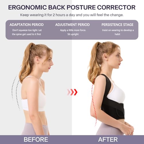 Adjustable Back Brace for Women and Men - Posture Corrector and Scoliosis Support | Women and Men's Posture Corrector B