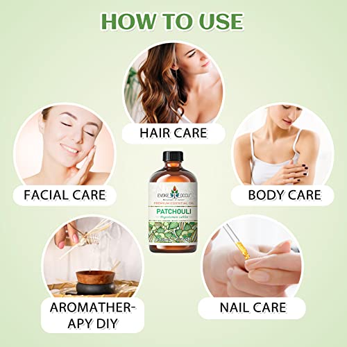 EVOKE OCCU Pure Patchouli Oil 4 Fl Oz for Diffuser & Fragrance