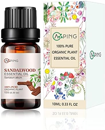 Pure Sandalwood Essential Oil for Diffuser and Aroma - 100% Organic, Santalum Album - 0.33oz | Pure Sandalwood Essentia