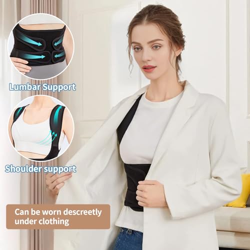 Back Brace Posture Corrector for Pain Relief - Size M (Chest 34-41 Inch, Weight 120-170 lb) Back Brace Posture Correct
