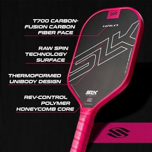 Selkirk Sport SLK Halo Raw Carbon Fiber Pickleball Paddle for Advanced Players | USA Designed | T700, 18k Ultraweave, A