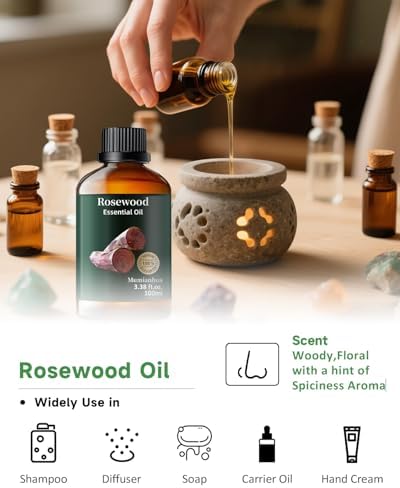 Pure Sandalwood Essential Oil for Aromatherapy and Calm Connection Evening Meditation | Pure Sandalwood Essential Oil f