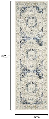 SAFAVIEH Evoke Collection Area Rug - Grey & Gold, Shabby Chic Oriental Medallion Design, Non-Shedding & Easy Care, Perfe - Image 76