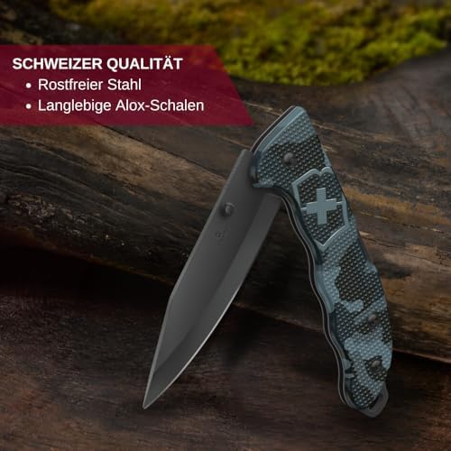 Victorinox Evoke Swiss Army Knife: Foldable Blade, Thumb Stud & Lockback Mechanism for Outdoor Enthusiasts