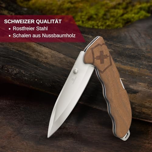 Victorinox Evoke Swiss Army Knife: Foldable Blade, Thumb Stud & Lockback Mechanism for Outdoor Enthusiasts