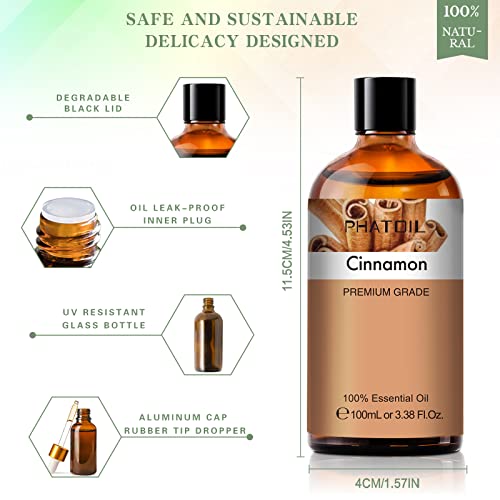 38fl.oz Organic Cinnamon Essential Oil for Aromatherapy and DIY Projects