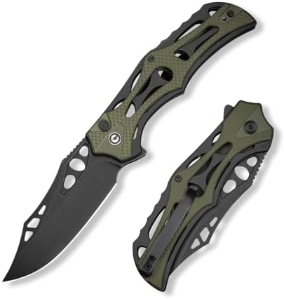 CIVIVI Men's Biophase Flipper Tactical Pocket Knife, Lightweight for Camping and Hunting, C23083C-2 (OD Green)