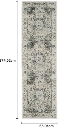 SAFAVIEH Evoke Collection Area Rug - Grey & Gold, Shabby Chic Oriental Medallion Design, Non-Shedding & Easy Care, Perfe - Image 121