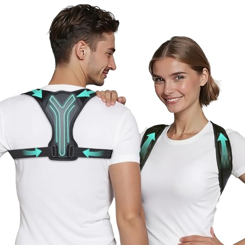 Women's & Men's Upper Back Brace Posture Corrector for Straighter Back and Kyphosis Relief | Shoulder Support Posture C