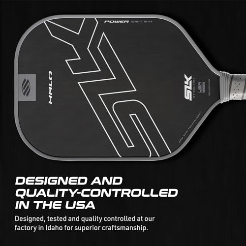 Selkirk Sport SLK Halo Raw Carbon Fiber Pickleball Paddle for Advanced Players | USA Designed | T700, 18k Ultraweave, A