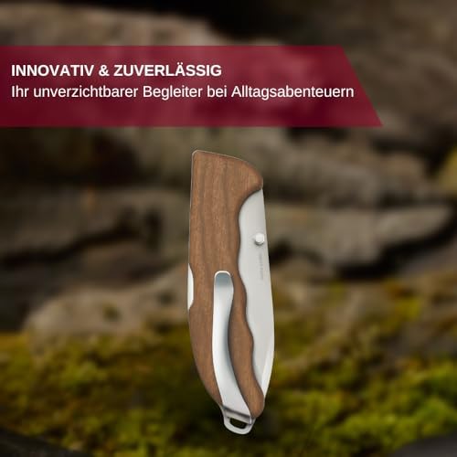 Victorinox Evoke Swiss Army Knife: Foldable Blade, Thumb Stud & Lockback Mechanism for Outdoor Enthusiasts