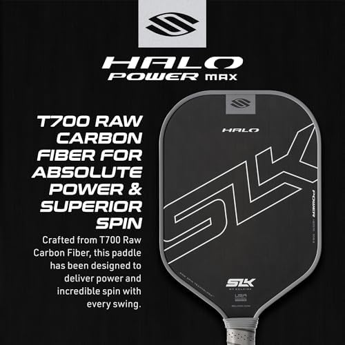 Selkirk Sport SLK Halo Raw Carbon Fiber Pickleball Paddle for Advanced Players | USA Designed | T700, 18k Ultraweave, A
