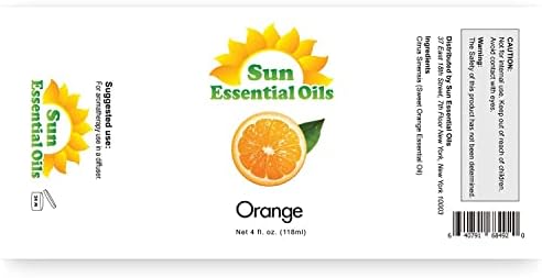Sun Essential Oils - 4 oz Frankincense Essential Oil with Dropper for Diffuser and Aromatherapy Massage Sun Essential