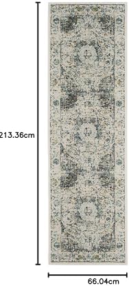 SAFAVIEH Evoke Collection Area Rug - Grey & Gold, Shabby Chic Oriental Medallion Design, Non-Shedding & Easy Care, Perfe - Image 221