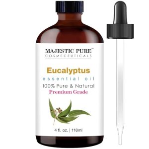 Majestic Pure Eucalyptus Essential Oil | Premium for Hair, Home, Skin & Aromatherapy | 4 Fl Oz