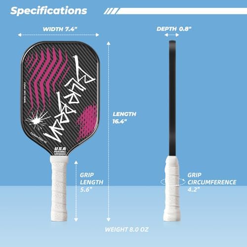 Carbon Fiber Pickleball Paddle for Professional Players | USAPA Approved Pickleball Paddle with Carbon Fiber | BlueBean