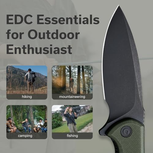 CIVIVI Mini Praxis Folding Pocket Knife C18026C-1, D2 Steel Blade G10 Handle Small EDC Knife for Men Women, Sharp Campin