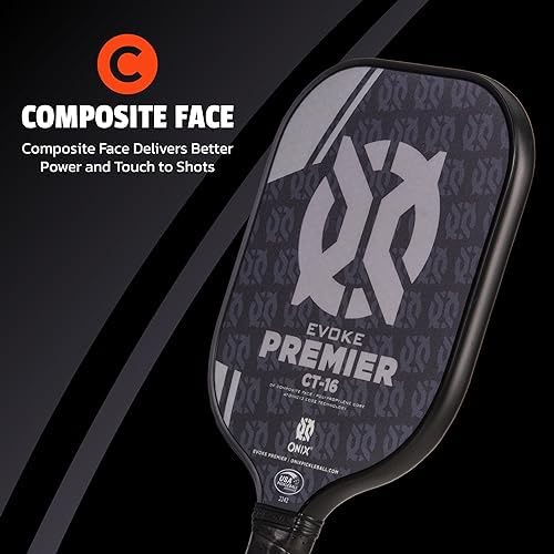 Onix Evoke Premier Professional Tournament Pickleball Paddle - Composite Face for Peak Performance | Onix Evoke Premier