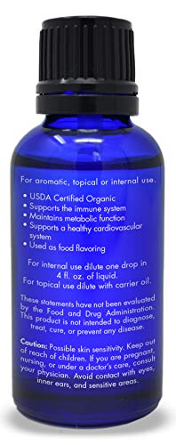 Zongle Therapeutics Organic Cinnamon Essential Oil, Food Grade, 1 OZ
