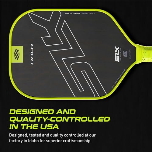 Selkirk Sport SLK Halo Raw Carbon Fiber Pickleball Paddle for Advanced Players | USA Designed | T700, 18k Ultraweave, A