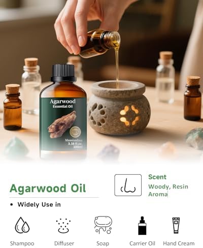 Pure Sandalwood Essential Oil for Aromatherapy and Calm Connection Evening Meditation | Pure Sandalwood Essential Oil f