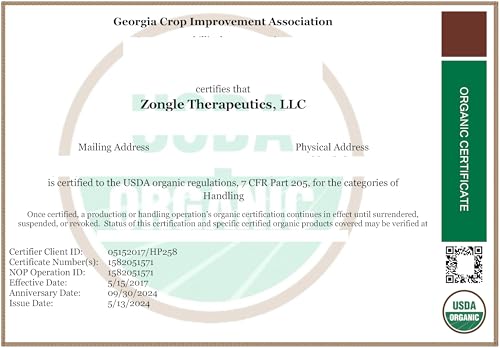 Zongle Therapeutics Organic Cinnamon Essential Oil, Food Grade, 1 OZ