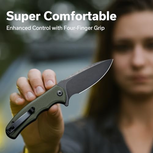 CIVIVI Mini Praxis Folding Pocket Knife C18026C-1, D2 Steel Blade G10 Handle Small EDC Knife for Men Women, Sharp Campin