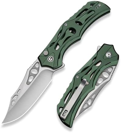 CIVIVI Men's Biophase Flipper Tactical Pocket Knife, Lightweight for Camping and Hunting, C23083C-2 (OD Green)
