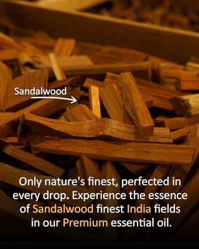 100% Pure Sandalwood Essential Oil for Home and Skin Care | Premium Grade for Diffusers, Massage, Soap Making, Aromathe