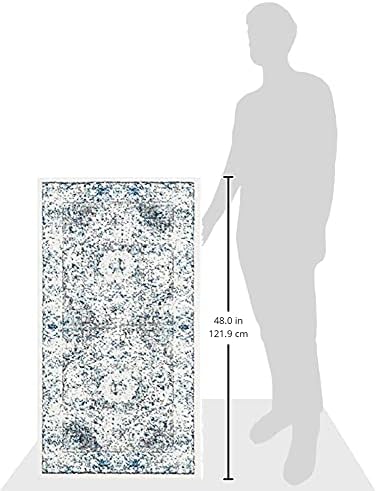 SAFAVIEH Evoke Collection Area Rug - Grey & Gold, Shabby Chic Oriental Medallion Design, Non-Shedding & Easy Care, Perfe - Image 80