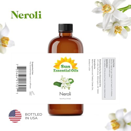 Sun Essential Oils - 4 oz Frankincense Essential Oil with Dropper for Diffuser and Aromatherapy Massage Sun Essential