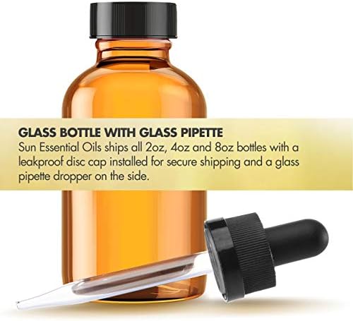 Sun Essential Oils - 4 oz Frankincense Essential Oil with Dropper for Diffuser and Aromatherapy Massage Sun Essential