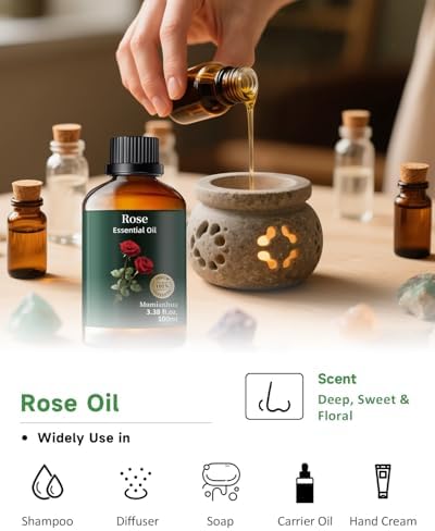 Pure Sandalwood Essential Oil for Aromatherapy and Calm Connection Evening Meditation | Pure Sandalwood Essential Oil f