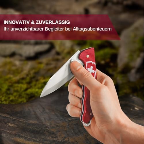 Victorinox Evoke Swiss Army Knife: Foldable Blade, Thumb Stud & Lockback Mechanism for Outdoor Enthusiasts