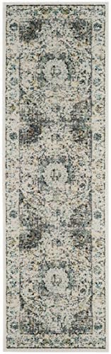 SAFAVIEH Evoke Collection Area Rug - Grey & Gold, Shabby Chic Oriental Medallion Design, Non-Shedding & Easy Care, Perfe - Image 122