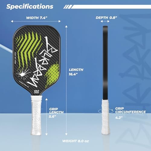 Carbon Fiber Pickleball Paddle for Professional Players | USAPA Approved Pickleball Paddle with Carbon Fiber | BlueBean