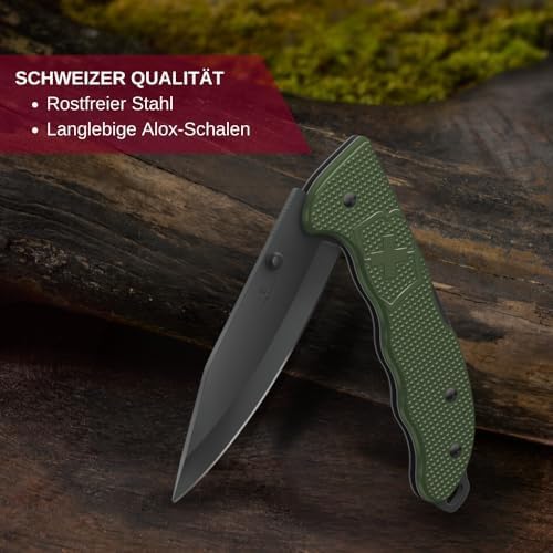Victorinox Evoke Swiss Army Knife: Foldable Blade, Thumb Stud & Lockback Mechanism for Outdoor Enthusiasts