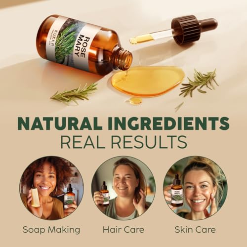 100% Pure Natural Rosemary Oil for Hair, Skin & More (4 Fl Oz)