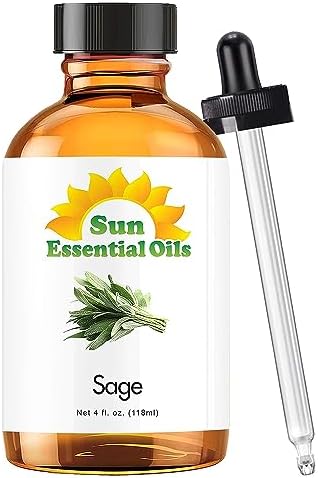 Sun Essential Oils - 4 oz Frankincense Essential Oil with Dropper for Diffuser and Aromatherapy Massage Sun Essential
