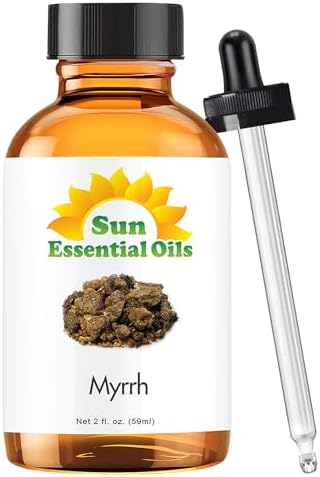 Sun Essential Oils - 4 oz Frankincense Essential Oil with Dropper for Diffuser and Aromatherapy Massage Sun Essential