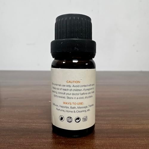 Pure Sandalwood Essential Oil for Diffuser and Aroma - 100% Organic, Santalum Album - 0.33oz | Pure Sandalwood Essentia