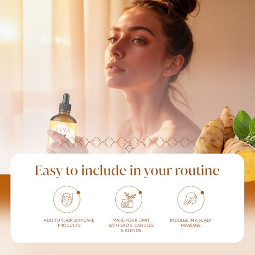 Siva Frankincense Essential Oil - 4 Fl Oz – 100% Natural Boswellia Serrata Oil - for Aromatherapy, Skin Care, and Hair C